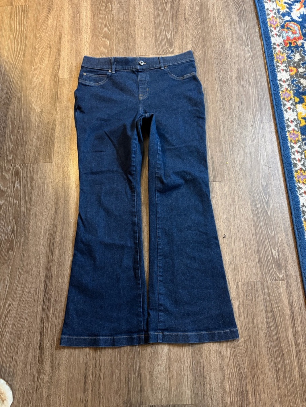 Spanx Flare Jeans Womens XL High Rise Pull On Stretch Pants